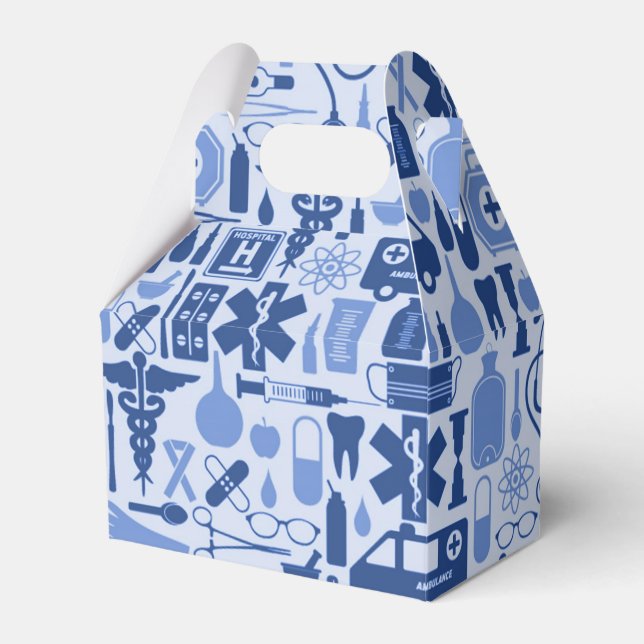 Blue Nurse Appreciation Medical School Graduation Favour Box (Front Side)