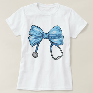 blue nurse coquette bow T-Shirt