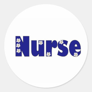 Blue Nurse Sticker