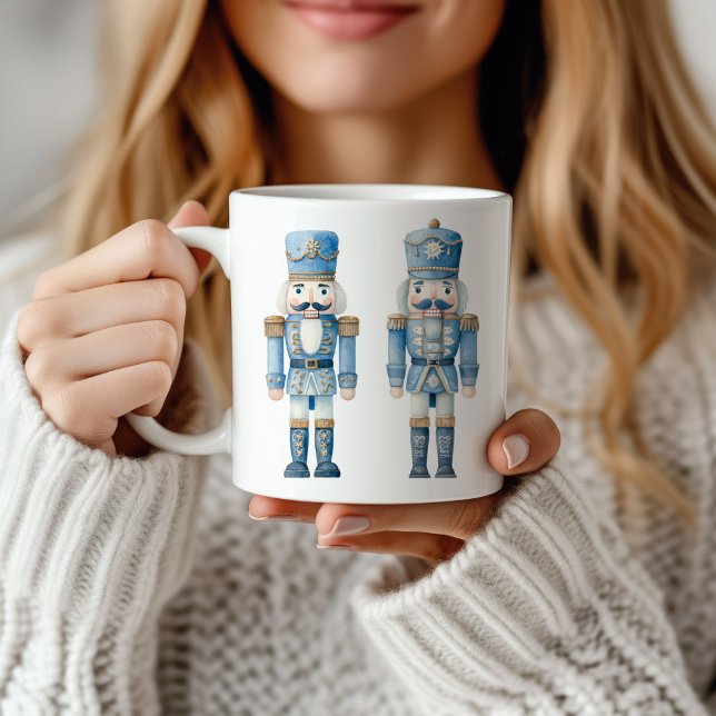 Blue Nutcracker Christmas Coffee Mug (Blue Nutcracker Christmas Mug)