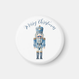Blue Nutcracker Christmas Magnet