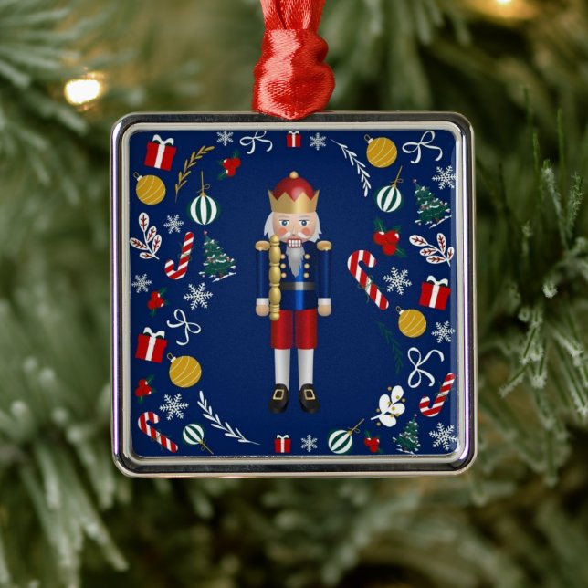 Blue Nutcracker Metal Tree Decoration (Tree)