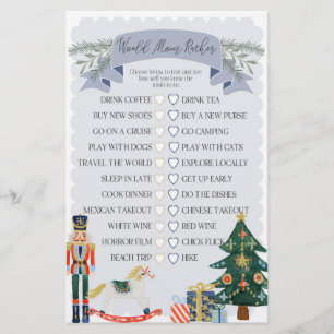 blue nutcracker would mum rather baby shower game