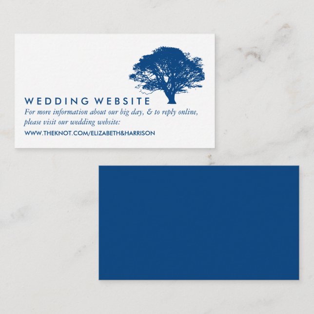Blue Oak Tree, Rustic & Minimalistic Website Enclosure Card (Front/Back)