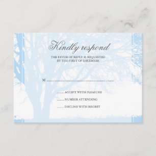 Blue Oak Winter Wedding Response Card