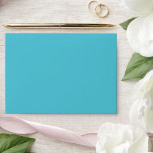 Blue Ocean Beach Self-Addressed Wedding Envelope