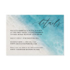 Blue Ocean Beach Summer Wedding Details Cards