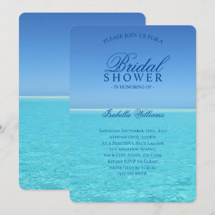Blue Ocean Bridal Shower  Invitation