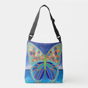 Blue Ocean Butterfly Crossbody Bag