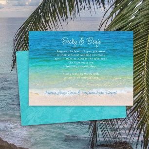 Blue Ocean Casual Wedding Invitation