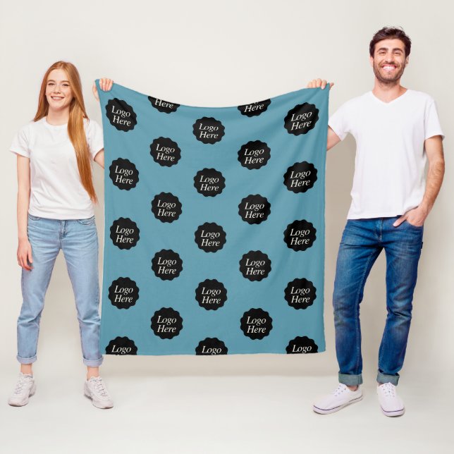 Blue Ocean Colour Fleece Blanket (In Situ)