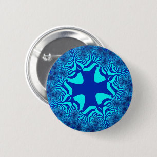 Blue Ocean Cross 6 Cm Round Badge