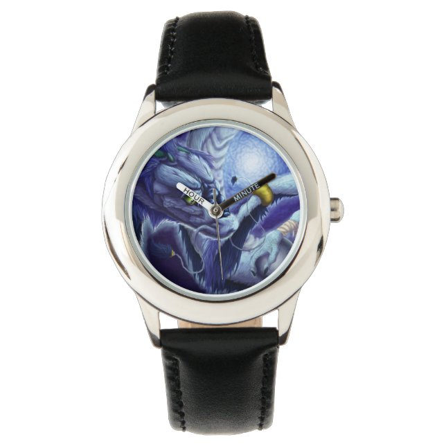 Blue Ocean Dragon & Pearl Watch (Front)