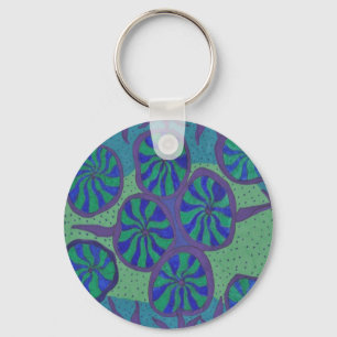 Blue Ocean Groove Key Ring