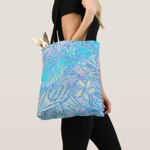 Blue Ocean - Hawaiian - Samoan - Polynesian Tribal Tote Bag