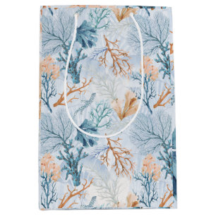 Blue Ocean Marine Sea Coral Medium Gift Bag