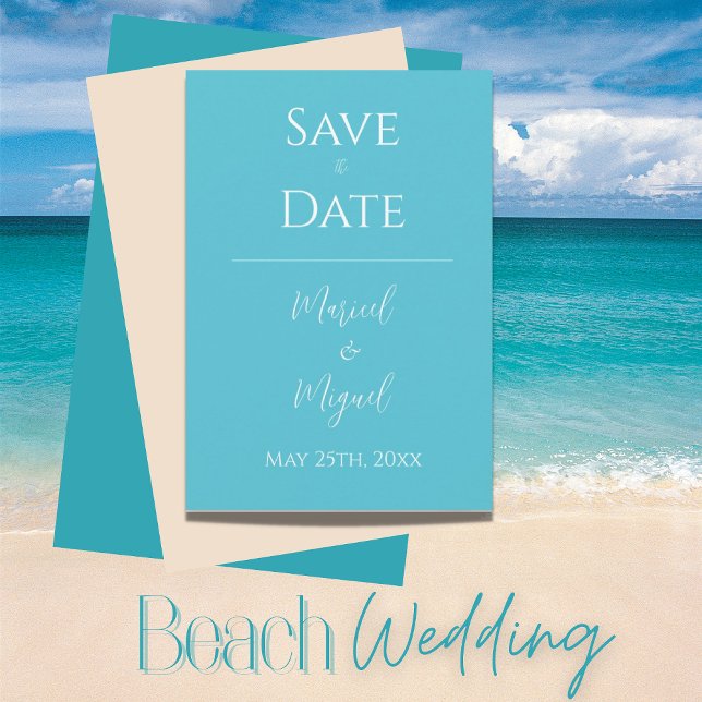 Blue Ocean Modern Elegant Save The Date (Creator Uploaded)