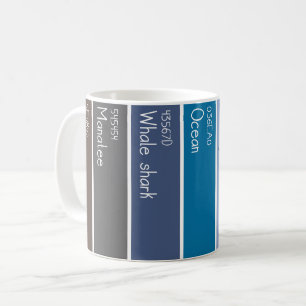 Blue Ocean Paint Palette Paint Chips Coffee Mug