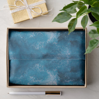 Blue Ocean Rippling Waves Tissue Paper
