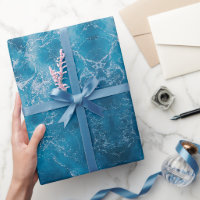 Blue Ocean Rippling Waves Wrapping Paper – Water T