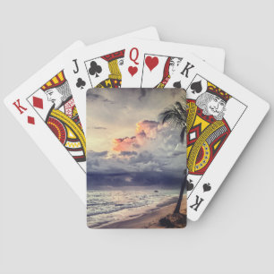 Blue Ocean Sandy Beach Summer Playing Cards