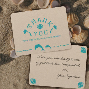 Blue Ocean Scene Personalised  Thank You Card