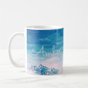 Blue Ocean Sea Beach Personalised Coffee Mug