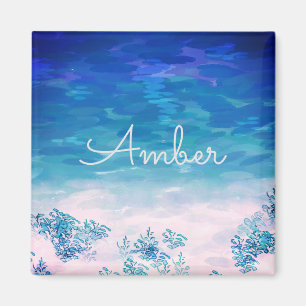 Blue Ocean Sea Beach Personalised Magnet