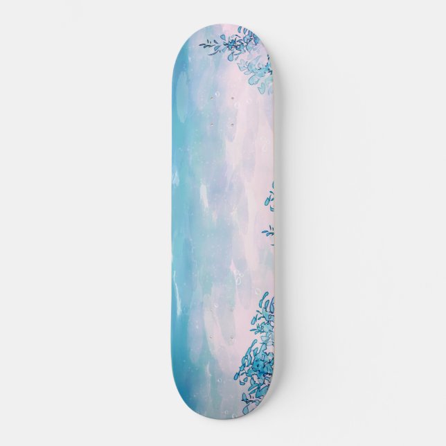 Blue Ocean Sea Beach Skateboard (Front)