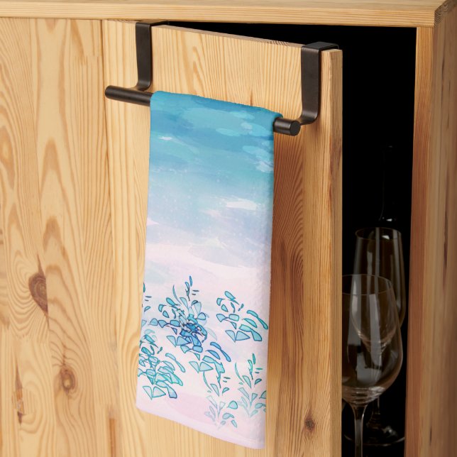Blue Ocean Sea Beach Tea Towel (Thirds Fold)