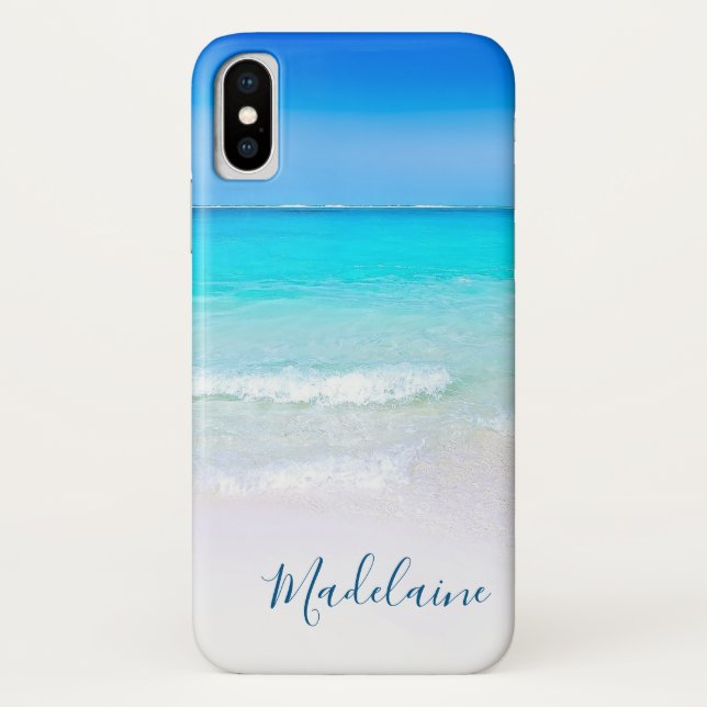  Blue Ocean Sea Sky Vacation Travel Case-Mate iPhone Case (Back)