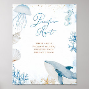 Blue Ocean Sea You Soon Summer Hunt Poster