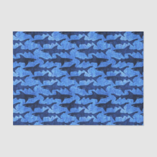 Blue Ocean Shark Attack Tissue Paper