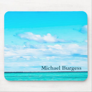  Blue Ocean Sky Vacation Vibe Personal Mouse Mat