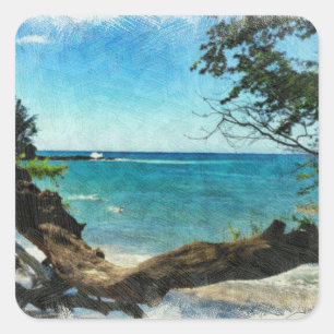Blue Ocean Square Sticker