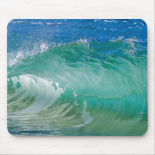 Blue Ocean Summer Beach Waves Mouse Mat