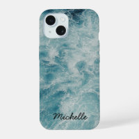 Blue Ocean Summer Beach Waves Personalised Name