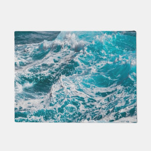 Blue Ocean Summer Waves Doormat