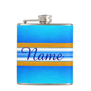 Blue Ocean Surfboard Hip Flask