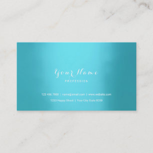 Blue Ocean Turquoise Aquamarine Delicate Black Vip Business Card