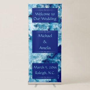 Blue Ocean Water Wedding Banner