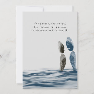 Blue Ocean Watercolor Coastal Beach Wedding Invitation