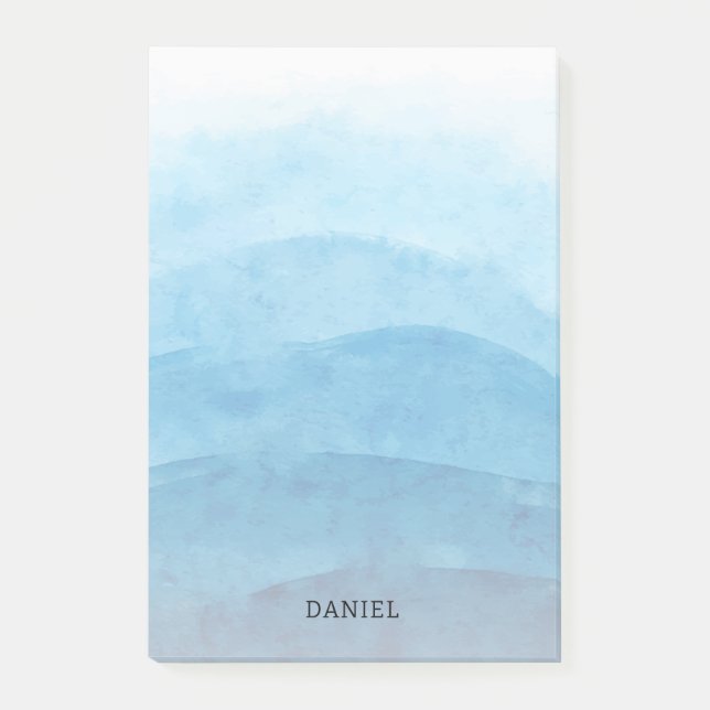 Blue Ocean Watercolor Personalised Notes (Front)