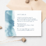 Blue Ocean Watercolor Wedding Details Card<br><div class="desc">Blue Ocean Watercolor Wedding Details Card</div>