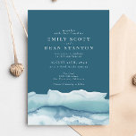 Blue Ocean Watercolor Wedding Invitation<br><div class="desc">Blue Ocean Watercolor Wedding Invitation</div>