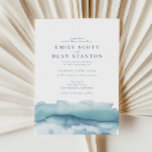 Blue Ocean Watercolor Wedding Invitation<br><div class="desc">Blue Ocean Watercolor Wedding Invitation</div>