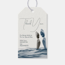 Blue Ocean Watercolor Wedding Thank You Favour