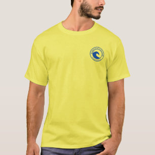 Blue Ocean Wave Circle Design Nantucket Island T-Shirt