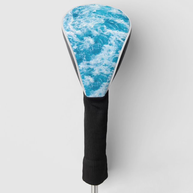 Blue Ocean Wave Texture Golf Head Cover (Front)