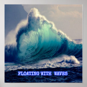 Blue ocean waves 1. poster